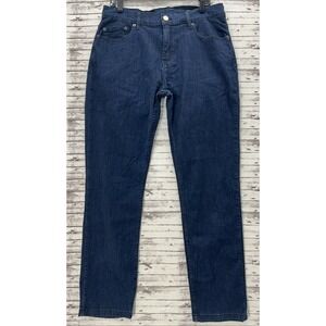 Mugsy Studio Blues Dark Wash Stretch Jeans Soft Comfort Straight Size 36x32 EUC